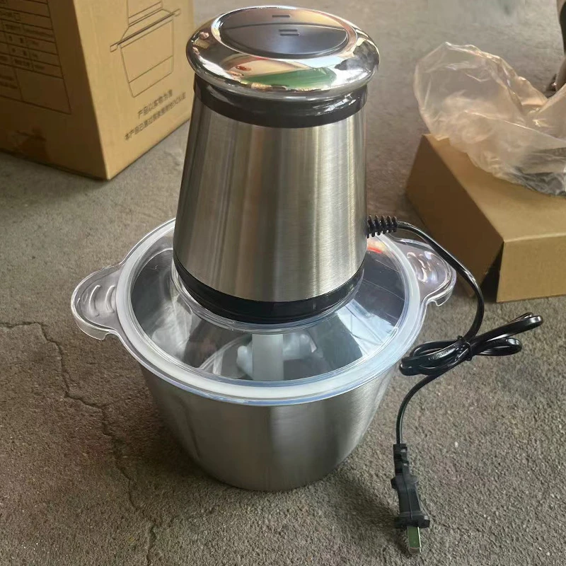 绞肉机家用电动多功能小型料理搅拌切肉机绞馅料蒜泥双档碎肉机