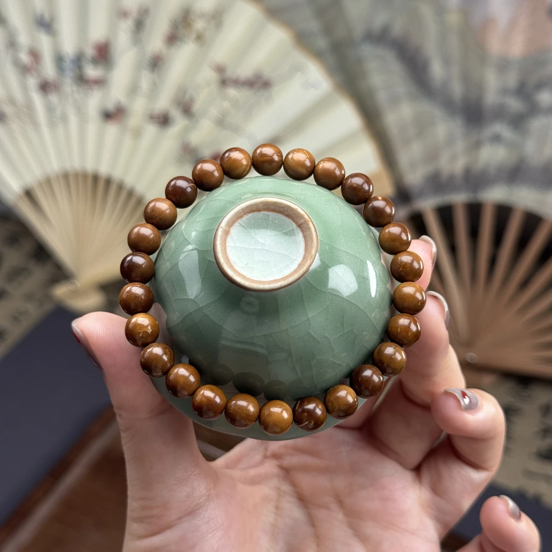 库克老料高密圆珠手串男女文玩盘玩绕指柔配饰挂饰情侣