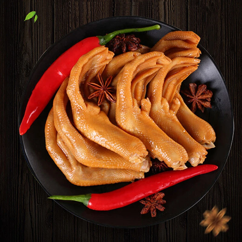 福建龙岩特产下洋土楼泡鸭爪原味香辣鸭掌卤味零食办公室宿舍小吃