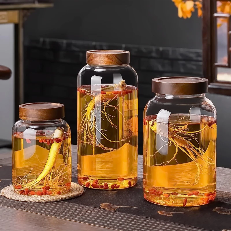 泡酒玻璃瓶子高档密封酒坛子加厚装酒容器人参药酒罐专用酒瓶空瓶
