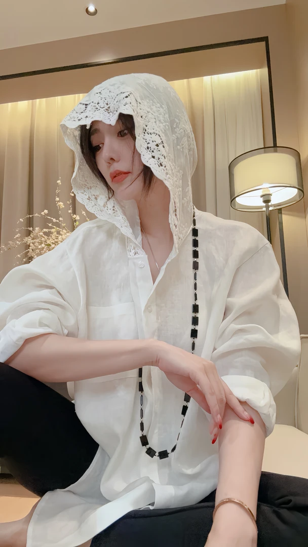 LAU+【祈雪相悦】重工刺绣 连帽  原创设计师新款女装  小众 气质