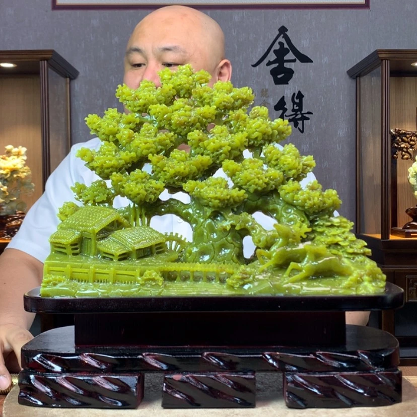 【闪购商品】蛇纹石玉摆件未镶嵌清***光