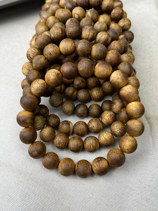 奇楠沉香白奇圆珠单圈卡10高货多样性发一条