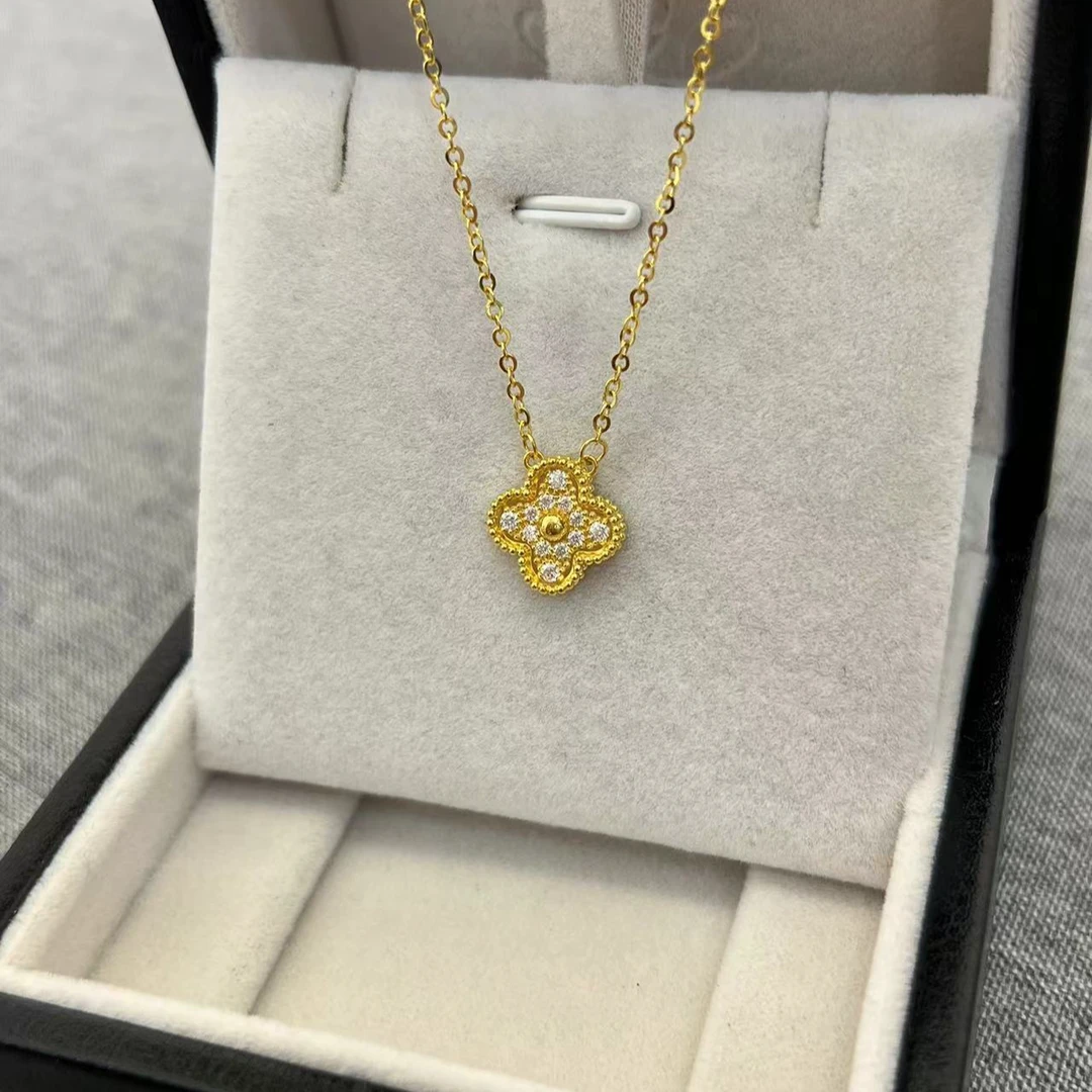 【东豪臻选】足金时尚轻奢闪耀幸运四叶草项链（龙虾扣 约45cm）