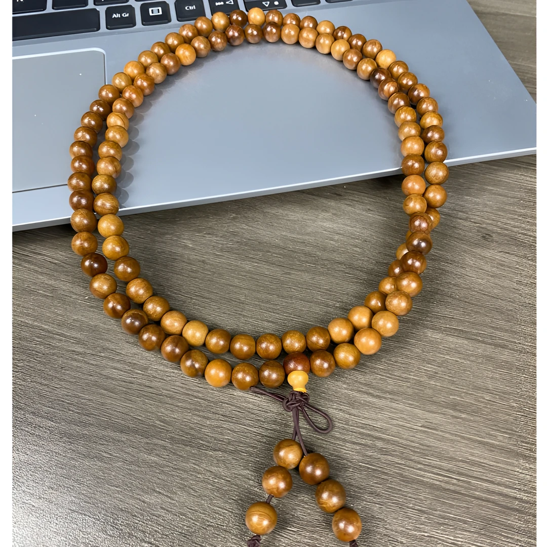 A58桃木卡0.8*108长串（木质类手串沾水不退）