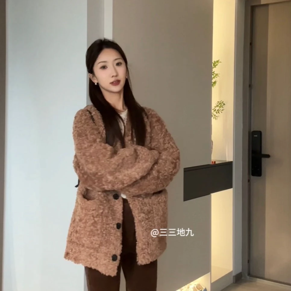 【清】毛绒泰迪熊 软绵绵暖和深冬简约学院慵懒风休闲百搭