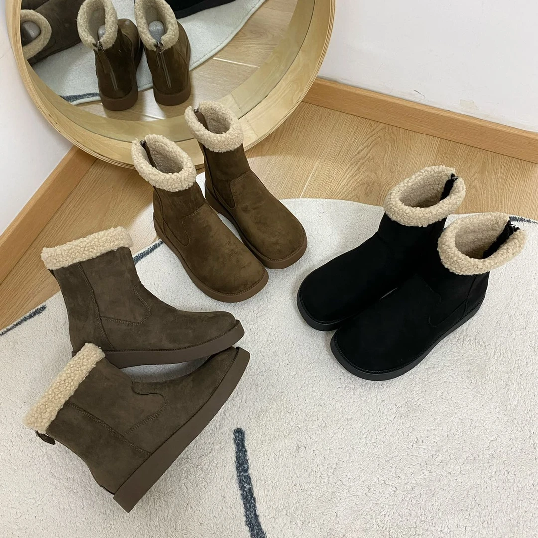 凯撒KAISER深冬暖炉加绒保暖复古雪地鞋（2993短靴）