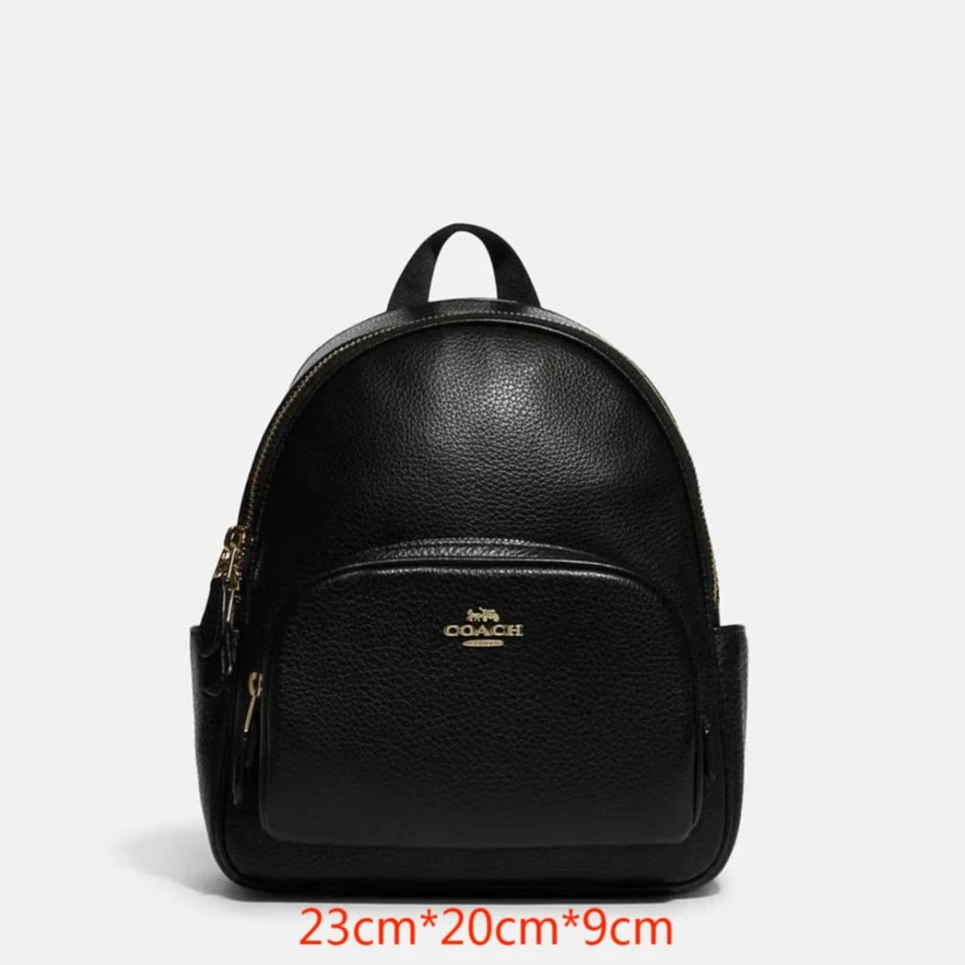 COACH/蔻驰纯黑色小号双肩包 23cm*20cm*9cm