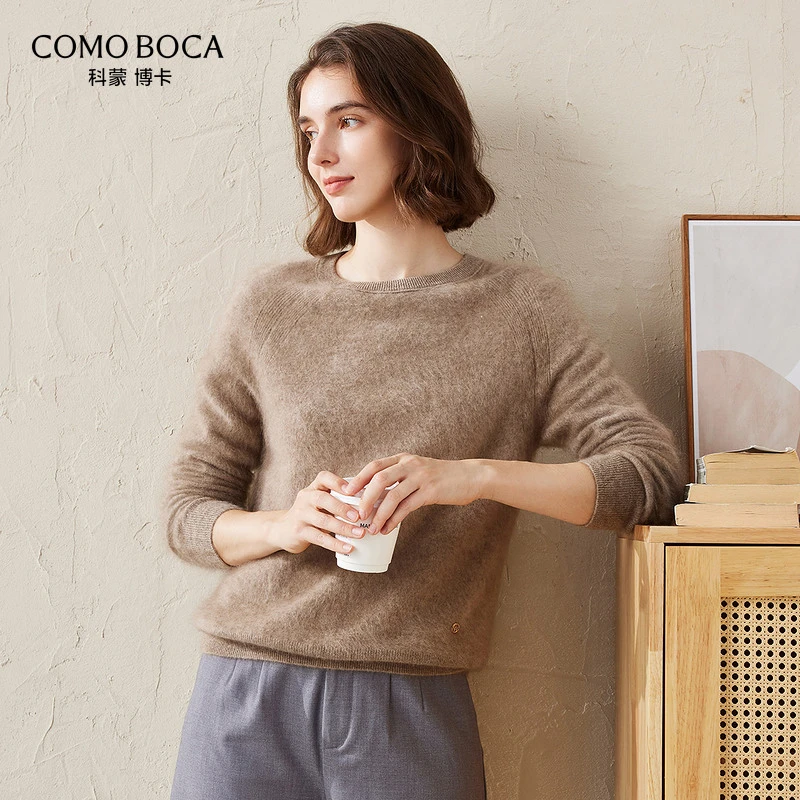 COMOBOCA/科蒙·博卡【小太阳】长袖针织女士时尚圆领羊绒衫KSS1944