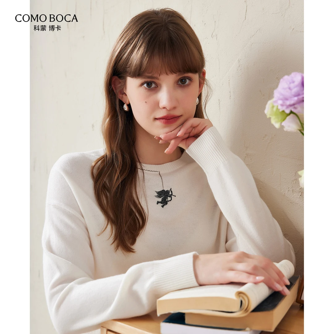 COMOBOCA/科蒙·博卡秋冬休闲时尚圆领套头羊毛衫打底上衣KSS5168