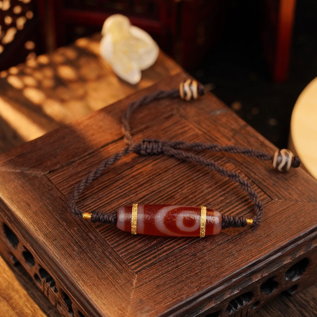 红肉两Y珠珠玛瑙手链LJZ0036