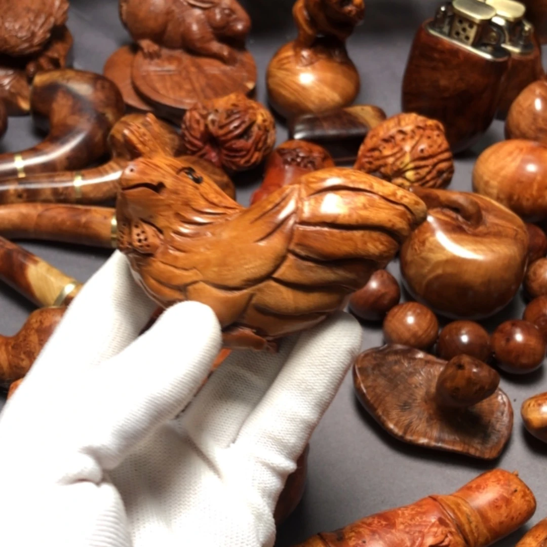 【闪购商品】木麻梨疙瘩火琉璃手把件