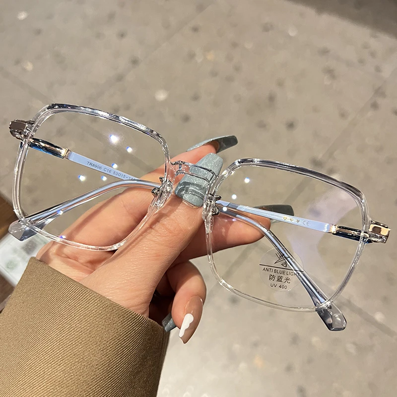 韩版潮框网红眼镜近视可配度数瘦脸大框素颜神器-TR8906