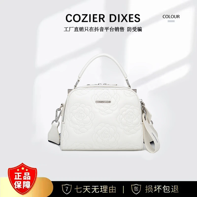 Cozier Dixes  2024轻奢潮流印花手提包绣花斜跨手拎包