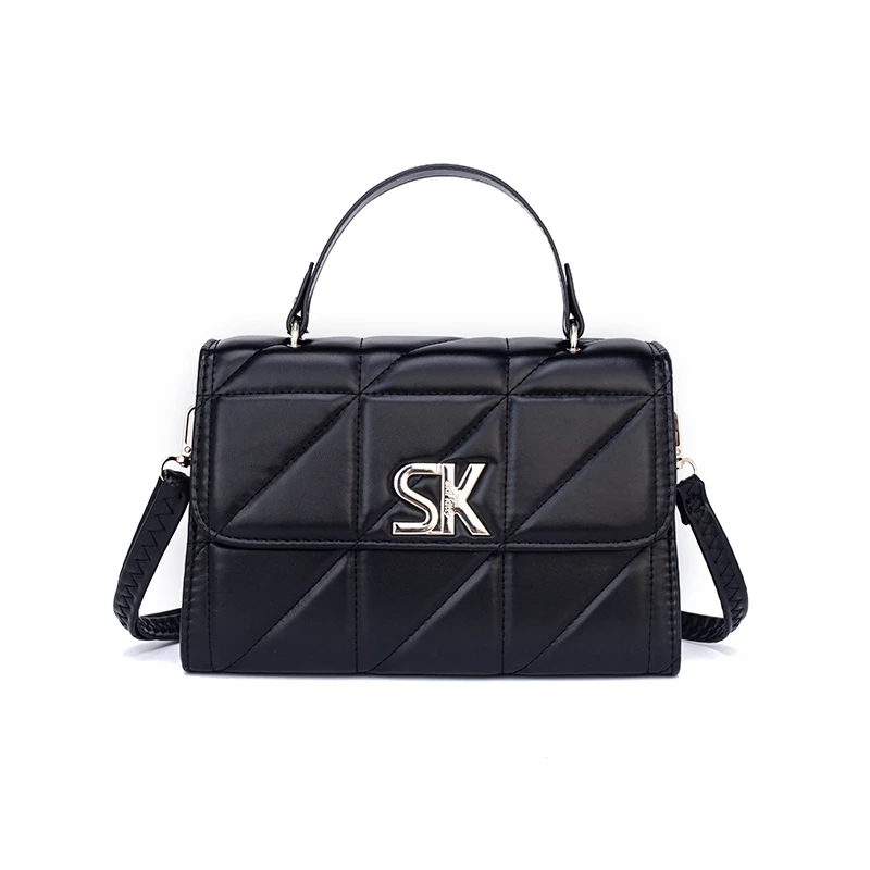2024新款潮流百搭时尚菱格手提单肩斜跨包