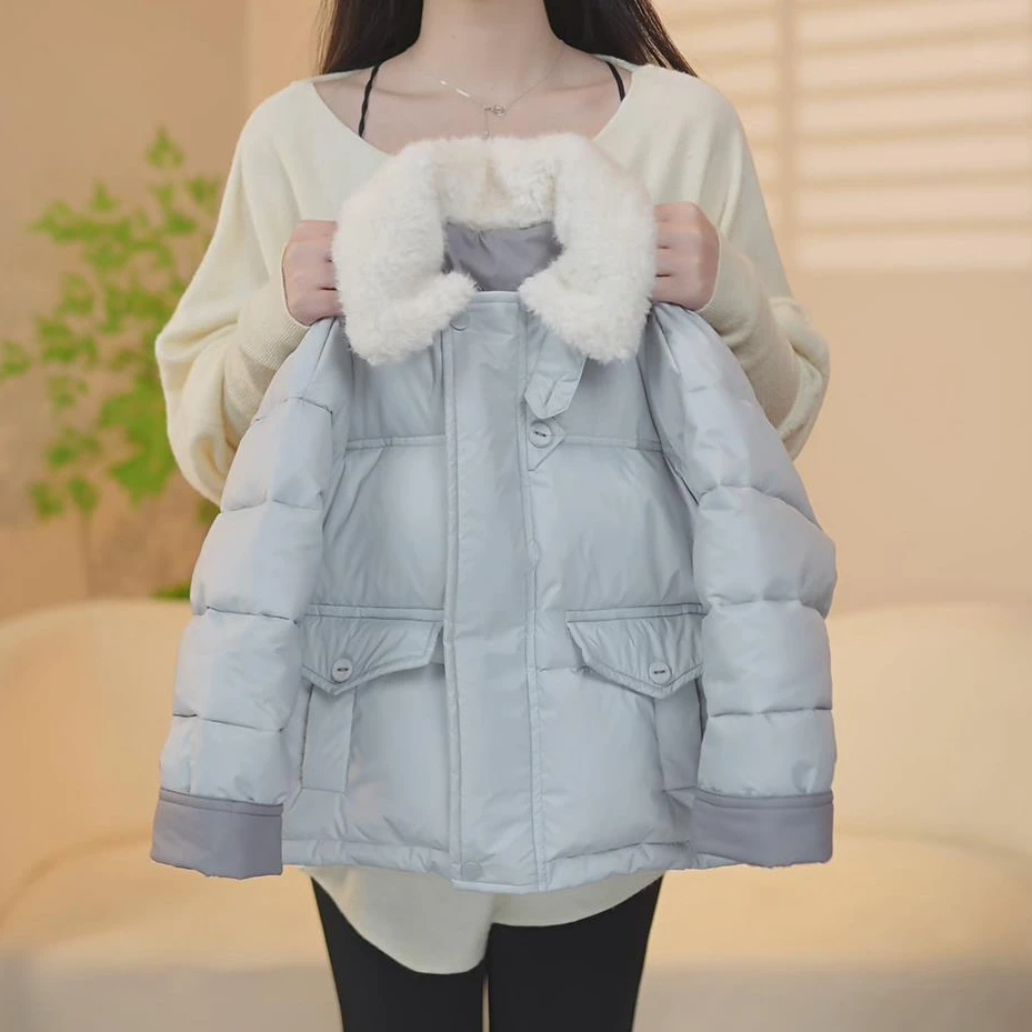 女童加厚棉服冬装新款洋气儿童冬季毛毛领棉衣YL002