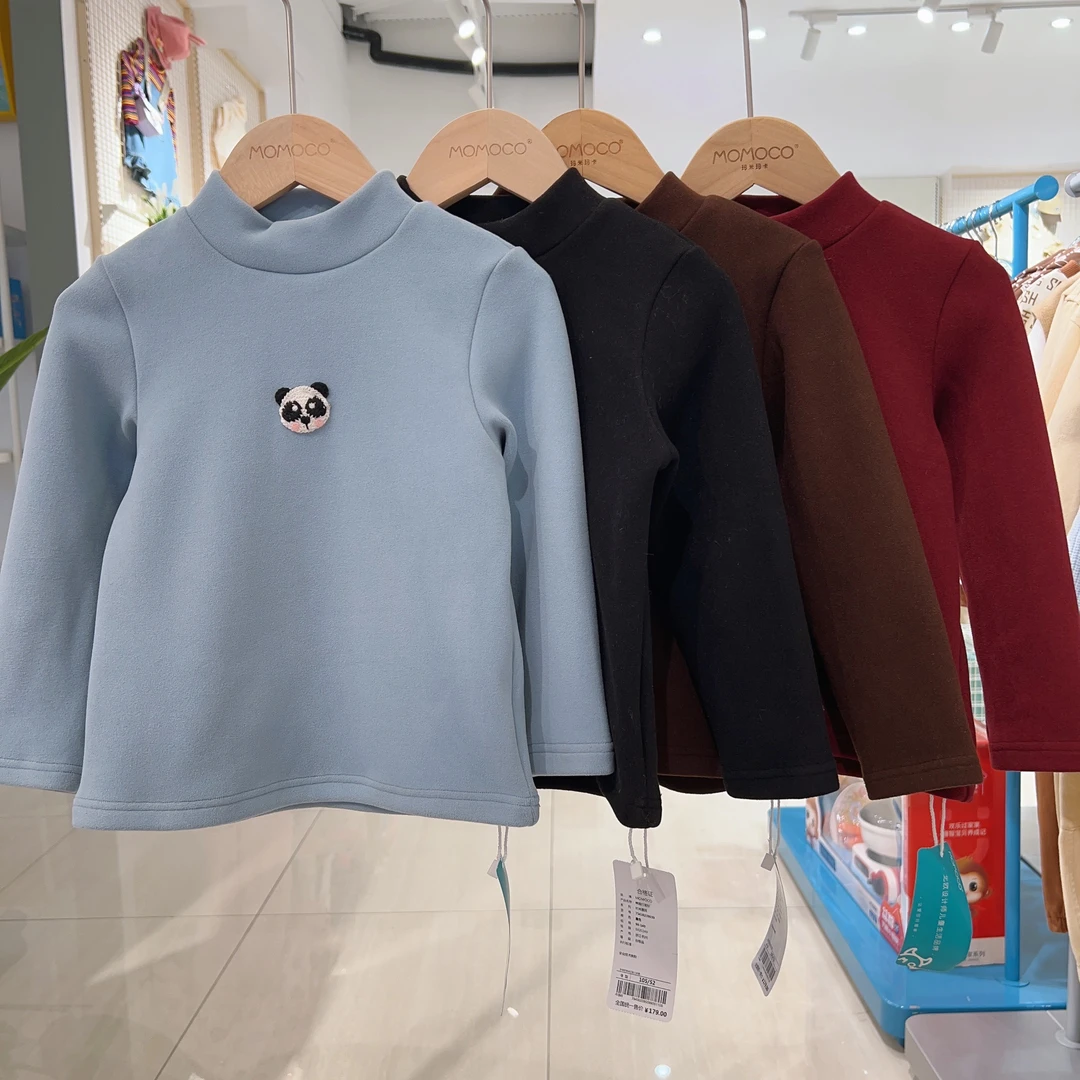 MOMOCO（冬季熊猫）新款熊猫打底衫加绒加厚内搭长袖75430239036