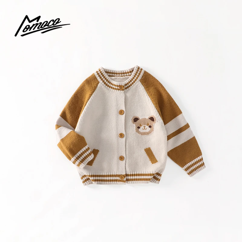 MOMOCO秋冬季新款男童可爱小熊毛衣洋气毛衣开衫75430112031