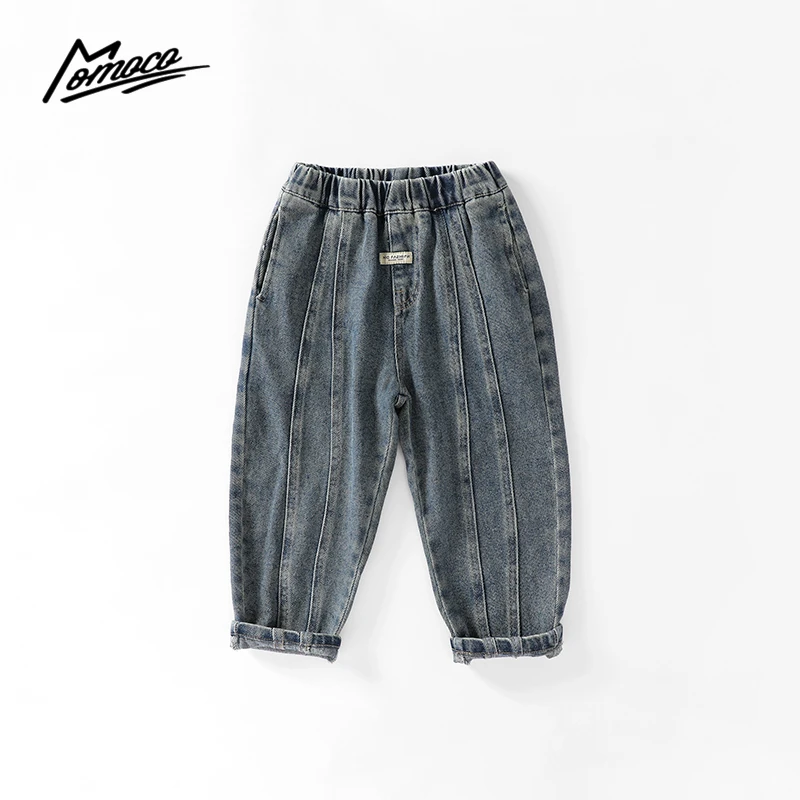 MOMOCO秋季2024款时尚潮流百搭牛仔老爹裤75330350008
