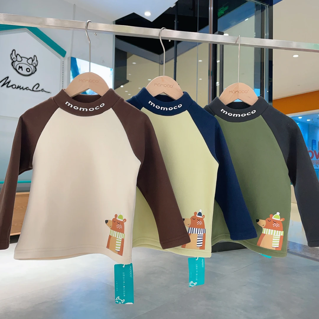 MOMOCO（冬季小熊）婴儿亲肤标准新款插肩袖t恤休闲长袖77430239001
