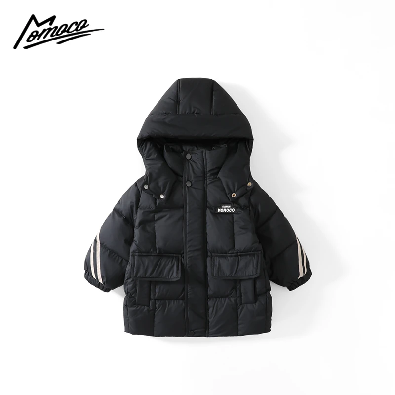 MOMOCO羽绒服儿童装冬季保暖洋气百搭时尚连帽羽绒服75430102023