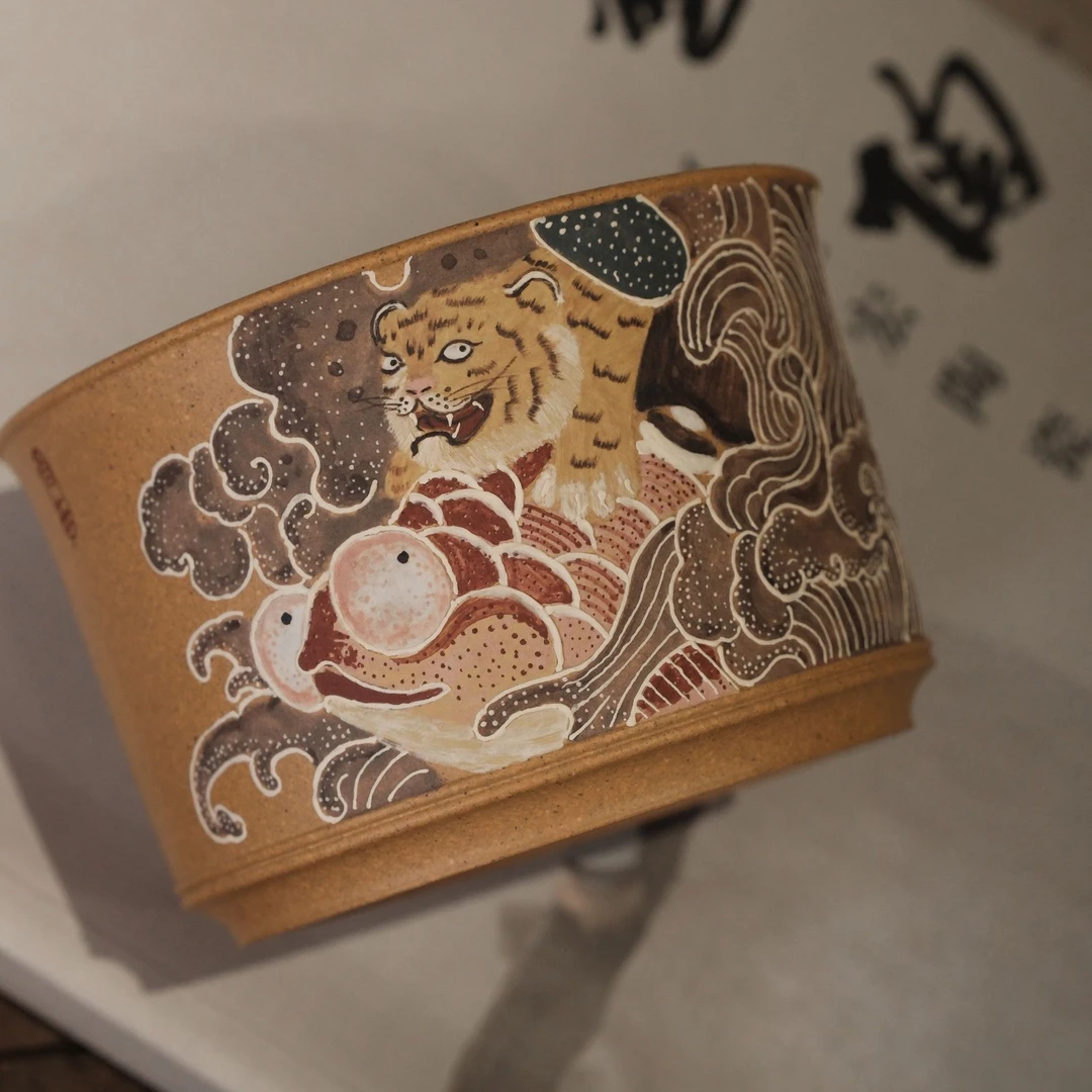 静心杯 | 《我和我的朋友》 黄金段泥 主人杯泥绘 150cc