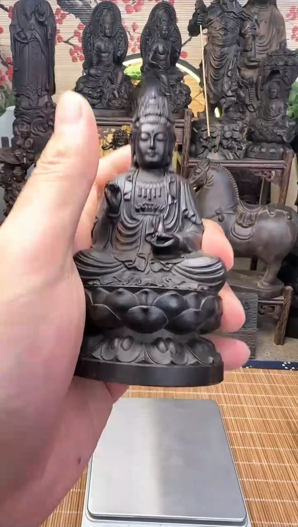 【闪购商品】香木莲花观音摆件