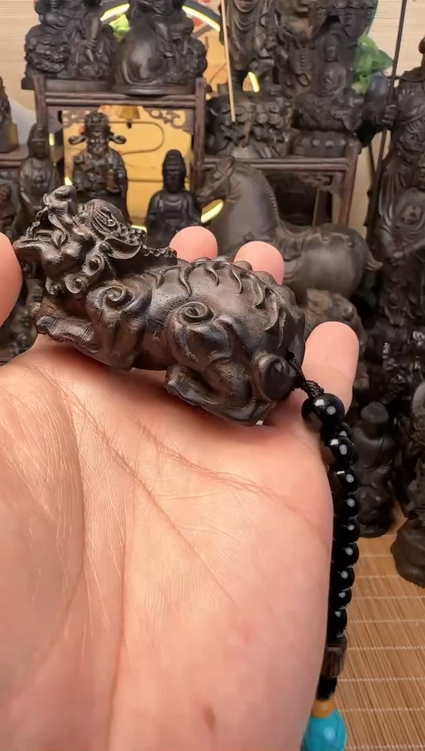 【闪购商品】香木招米貔貅小摆件把玩件（公貔貅）