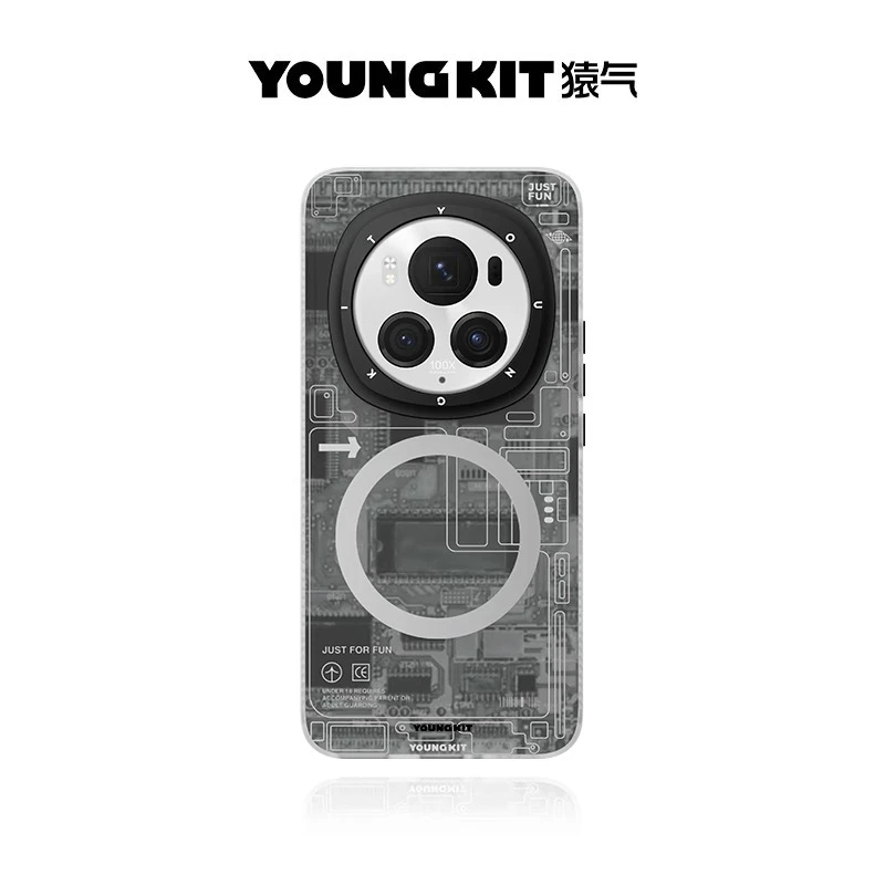 猿气youngkit【科技隐沙】磁吸适用荣耀Magic6新款手机壳磨砂防摔壳