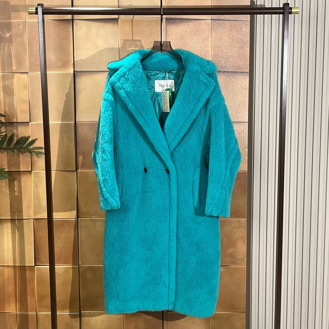 Max Mara 爆款湖水蓝羊驼毛泰迪大衣/s码/全新/28280