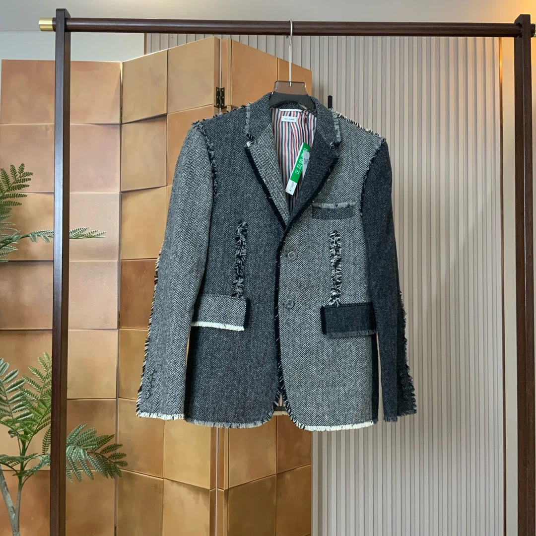 Thom Browne 秀款解构破坏羊毛西装外套/1码/99新/女17669