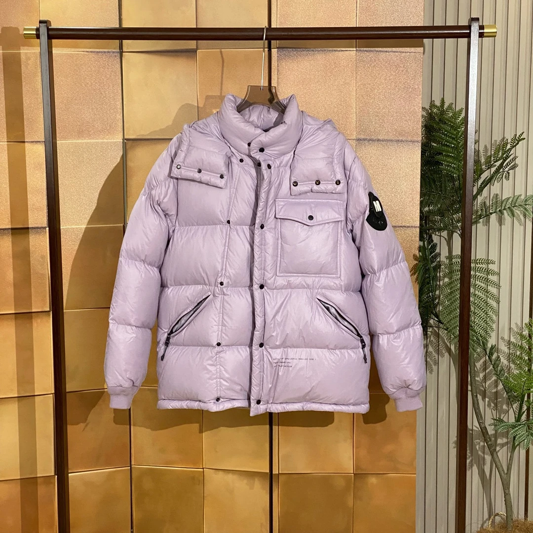 Moncler Anthemy联名藤原浩香芋紫魔术贴羽绒服/1码/99新/女24965