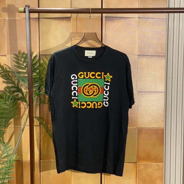 Gucci 新款星星双环字母logo短袖/xs码/99新/25019