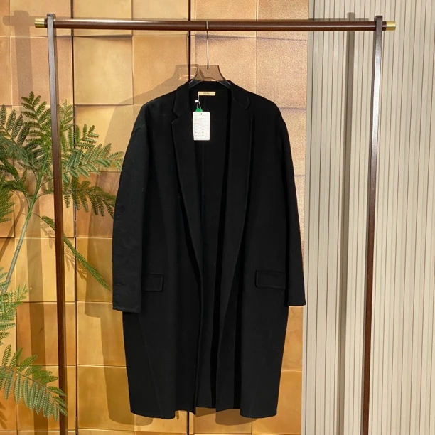 Celine 经典黑色双面羊绒大衣/42码/99新 公价4w明星同款/23851
