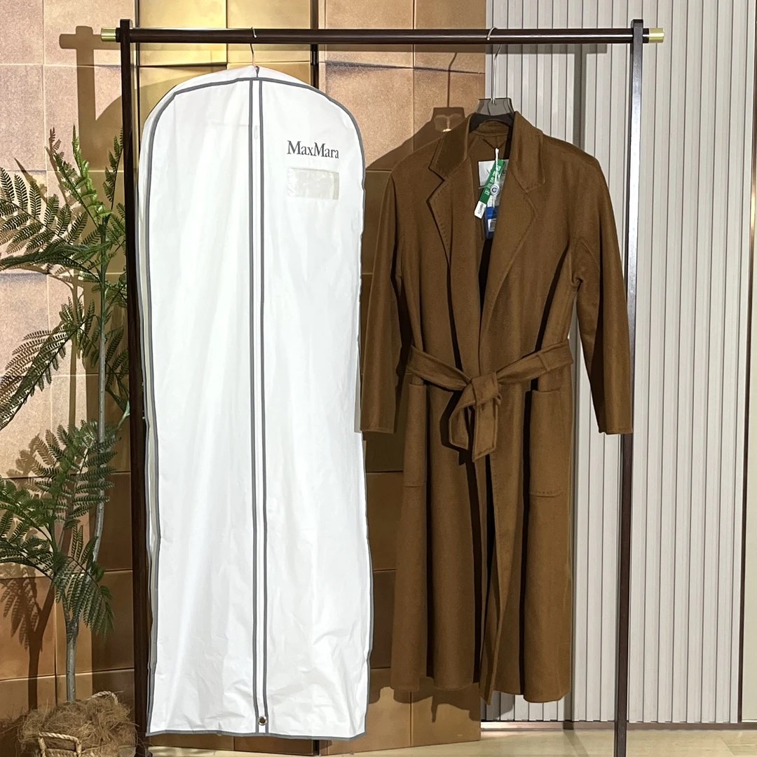 MaxMara Labbro爆款驼色水波纹羊绒大衣/36码/全新/女23139
