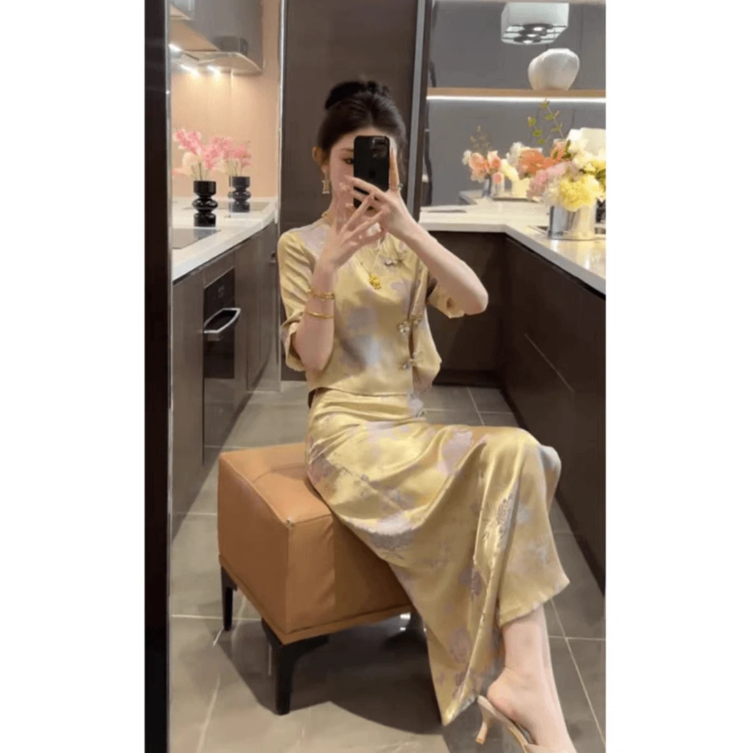 新中式国风套装女高级感别致夏装设计感小香风气质短袖裤子两件套