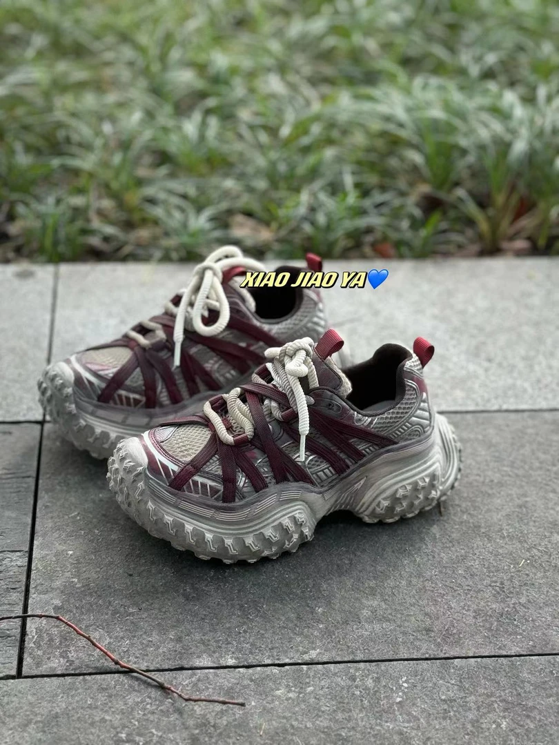 现现XIAOJIAOYA【蜘蛛老爹】ins小众复古擦色做旧潮流老爹鞋（跟高6）