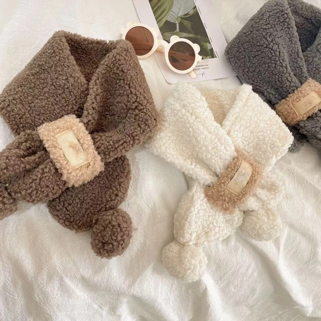 优咯咯羊羔毛围巾超软独立包装有牌儿 冬日必备！