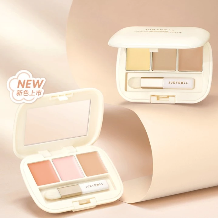 Judydoll/橘朵三色遮瑕膏盘学生修饰痘印斑点黑眼圈眼部持久提亮