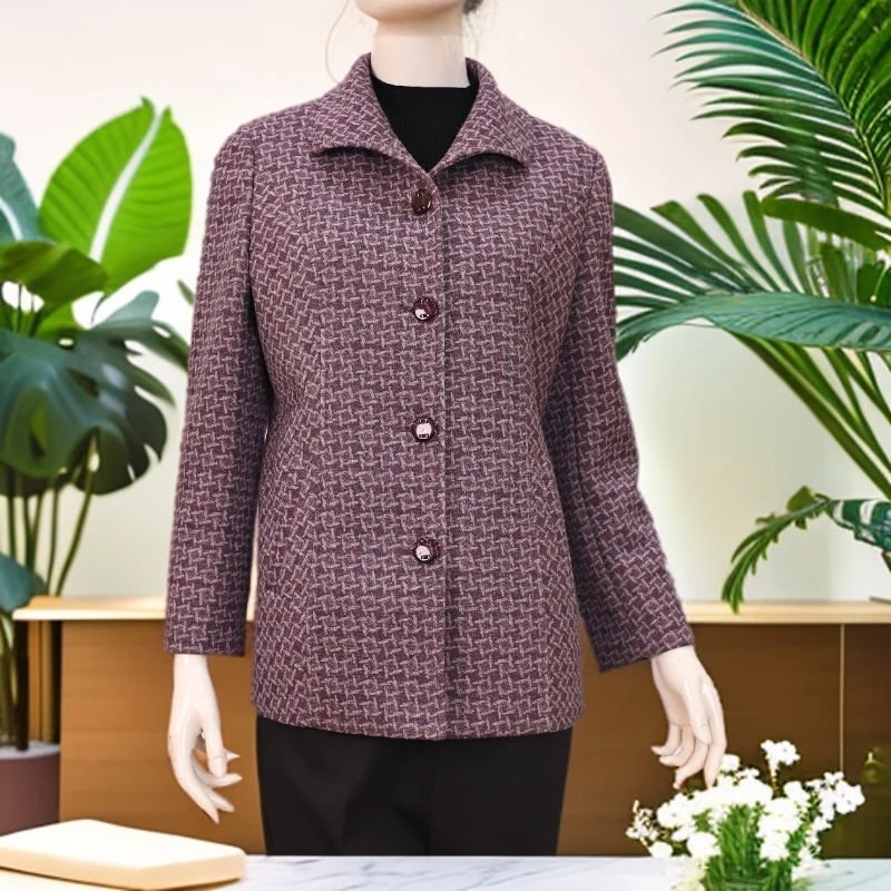 雪丽丹中老年女装春秋加厚加厚秋冬妈妈装