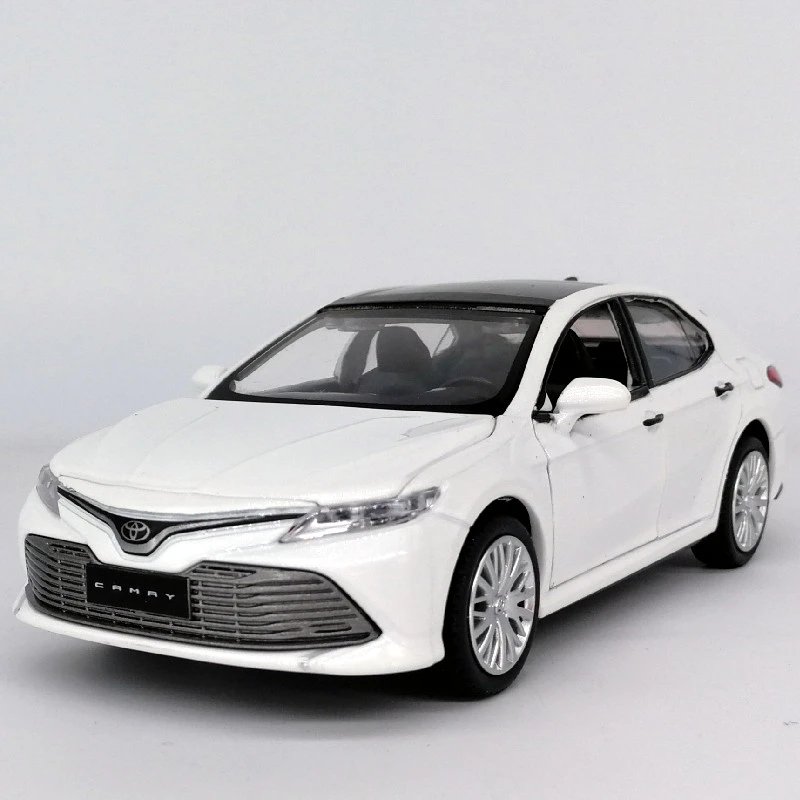 彩珀1:34第八代凯美瑞合金车模型回力声光玩具成品仿真轿车玩具车
