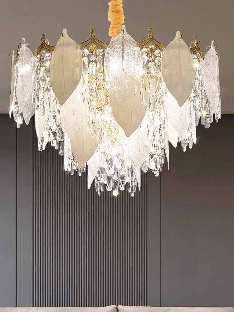 客厅吊灯卧室轻奢法式灯高档大气现代餐厅灯简约别墅水晶主卧灯具