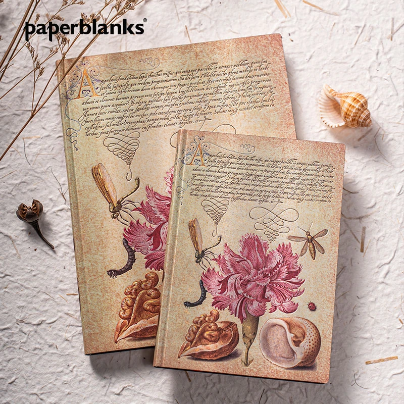 【直播专享】paperblanks笔记本手帐本日记本复古便携粉色康乃馨