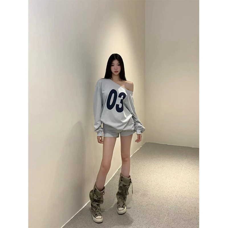 【现货】街拍日常 辣妹休闲设计感显瘦纯色百搭休闲裤【2411141】