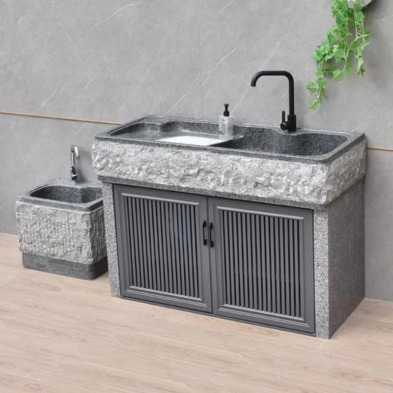 天然大理石材水池户外石头洗衣池阳台洗手盆室外一体整石庭院水槽