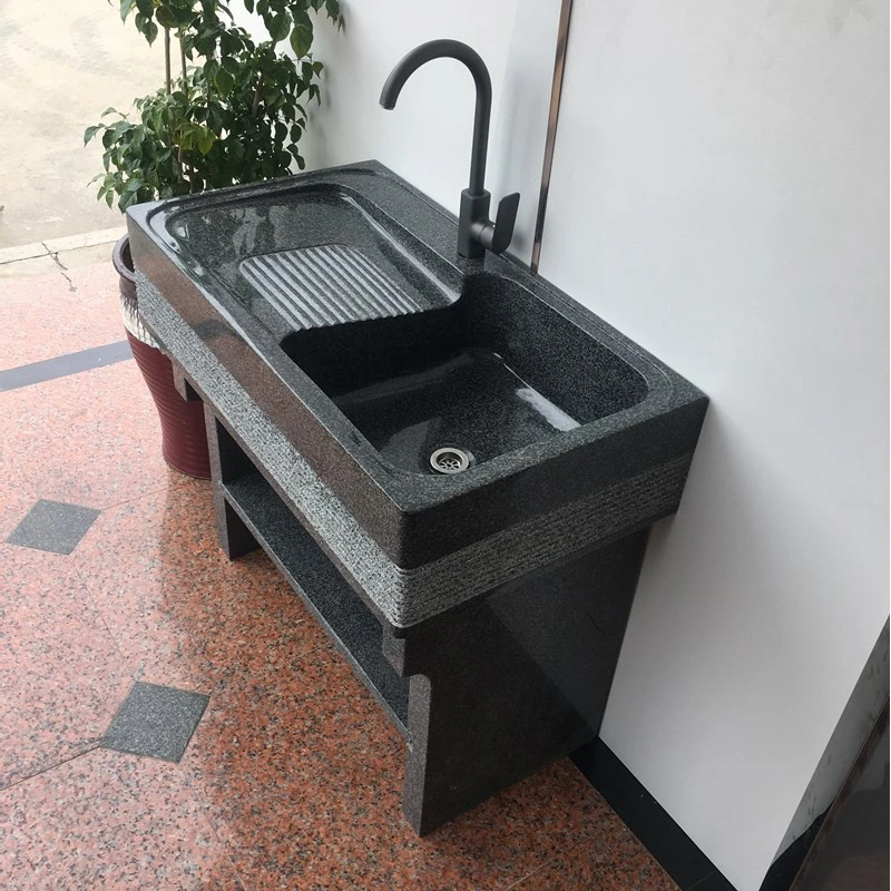 室外大理石洗衣池带搓衣板阳台花岗岩洗衣台石材台盆水磨石洗衣槽