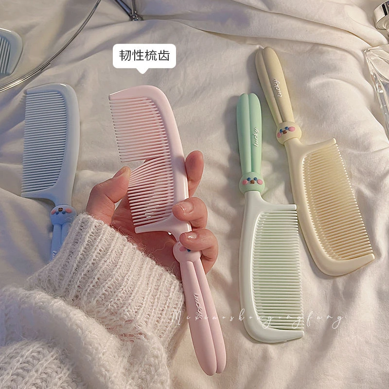 卡通可爱梳子女孩ins家用细齿直发长发头梳便携防静电化妆美发梳