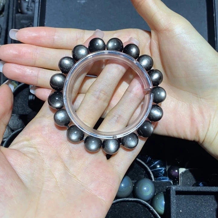 黑曜岩手链未镶嵌?****钟