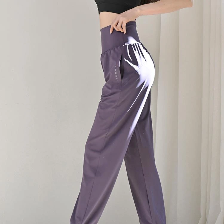 2024新款高腰裤女士夏季新款束脚健身裤户外薄款长裤晨跑步瑜伽