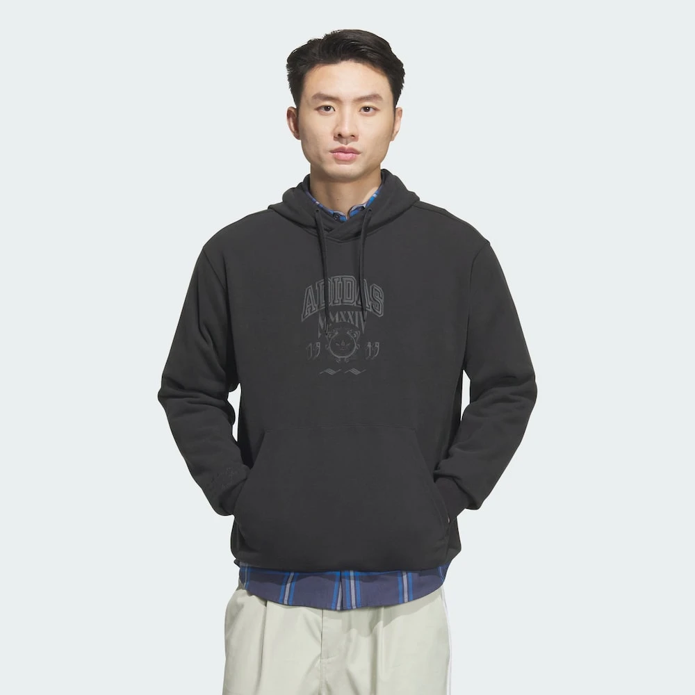【滔搏联动】adidas/阿迪达斯男子运动宽松连帽卫衣套头衫JW1963